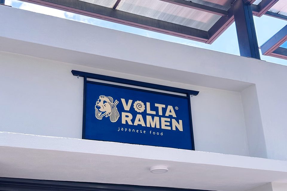 Volta Ramen sign on the storefront